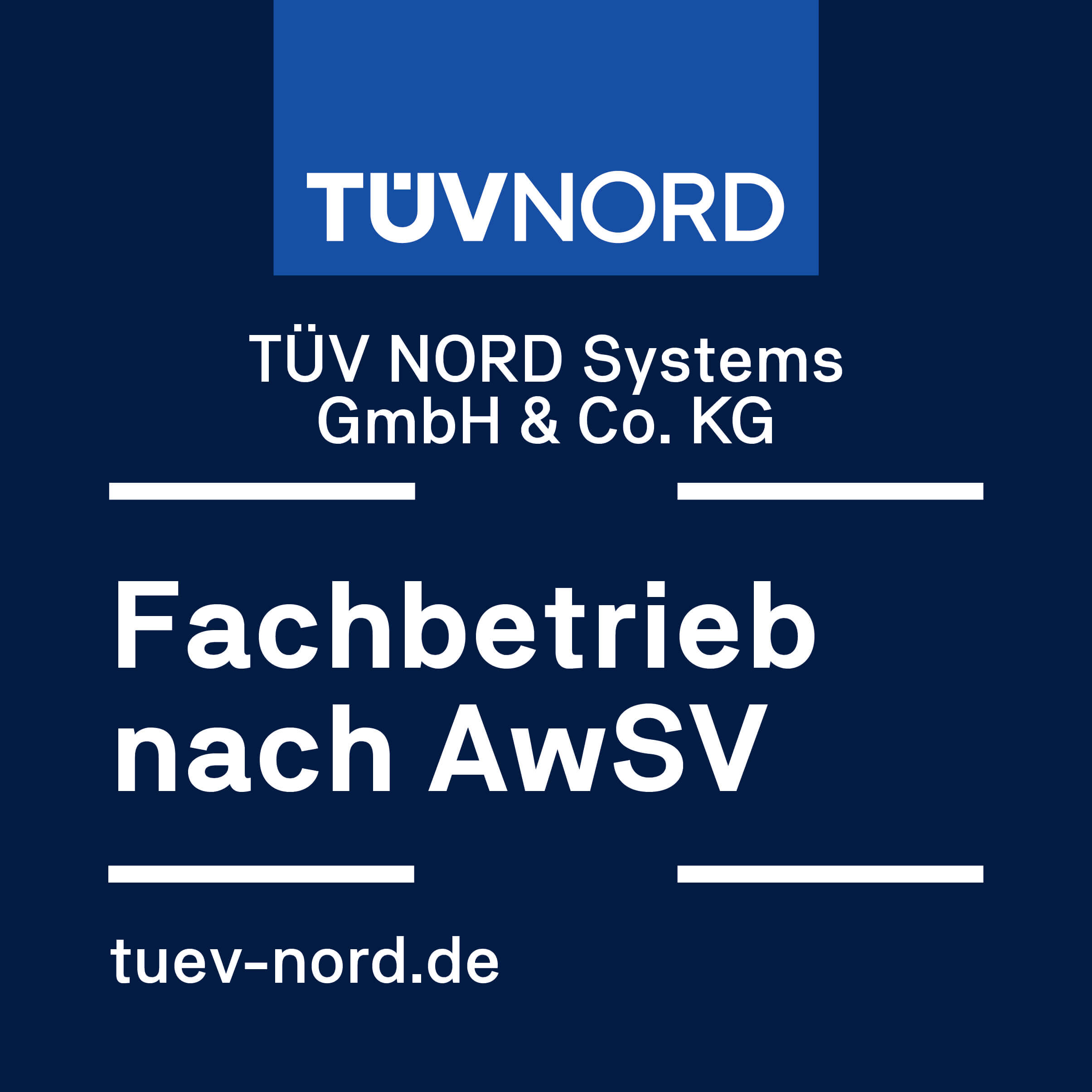 TÜV Nord - Fachbetrieb nach WHG